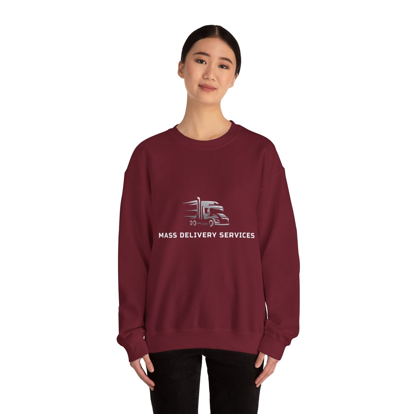 Mass Delivery Services Women Crewneck Sweaters