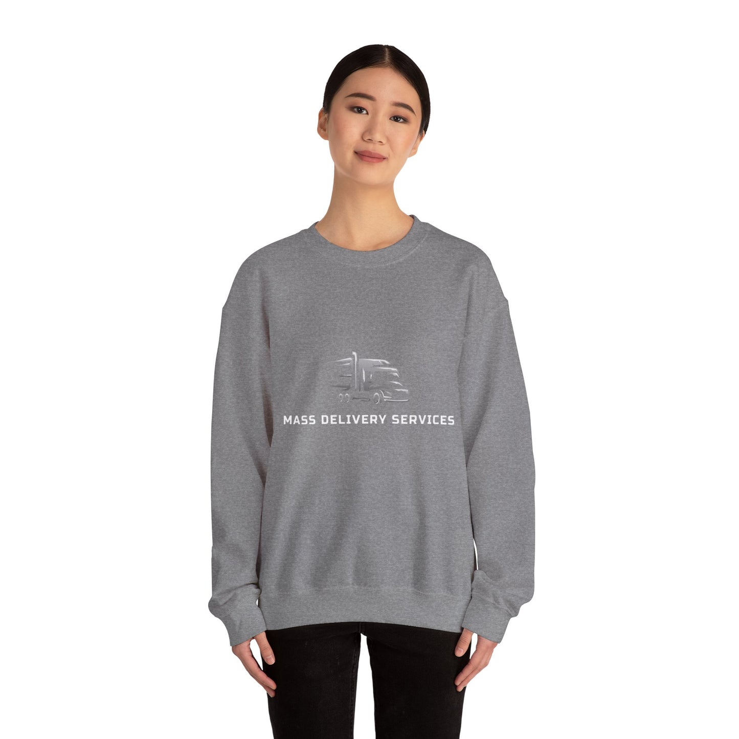 Mass Delivery Services Women Crewneck Sweaters