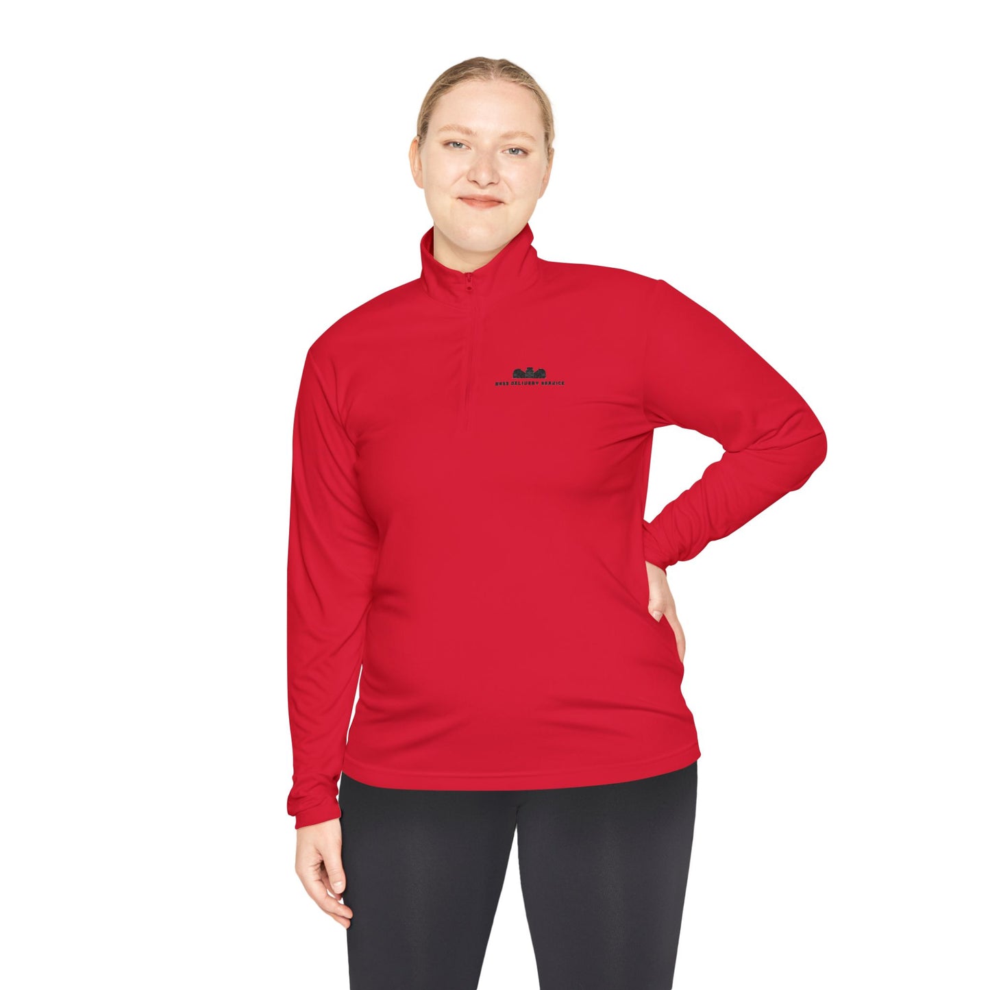 Women Mass Delivery Service Quarter-Zip Pullover