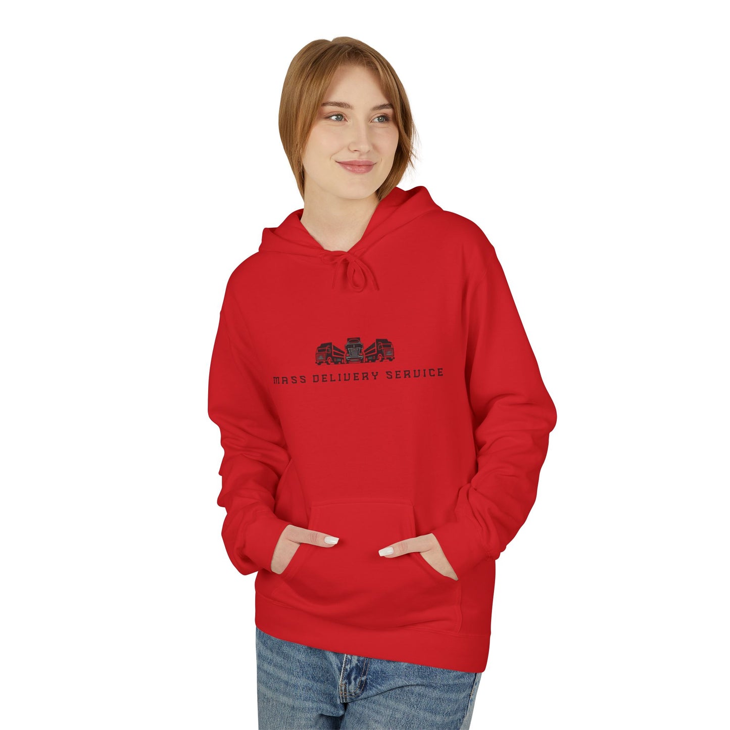 Mass Delivery Service Fleece Hoodie for Cozy Comfort