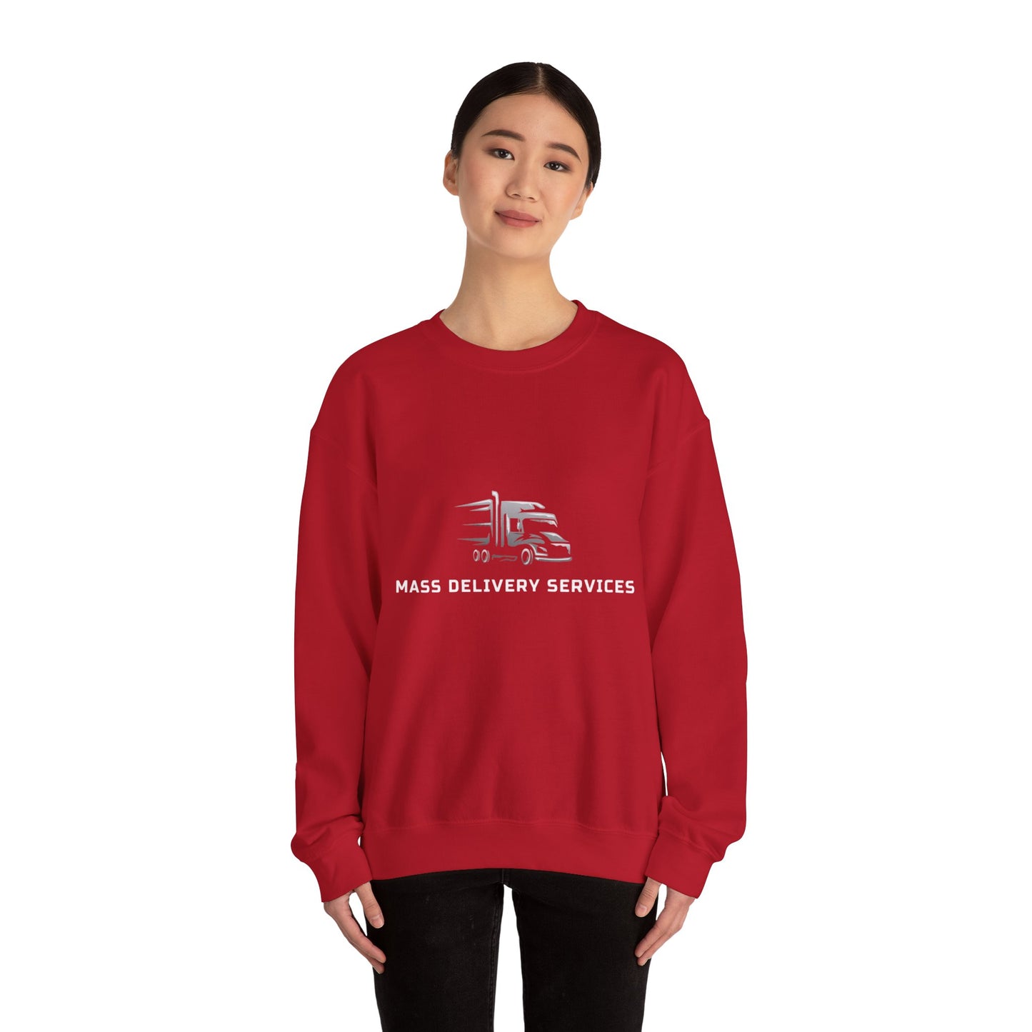 Mass Delivery Services Women Crewneck Sweaters